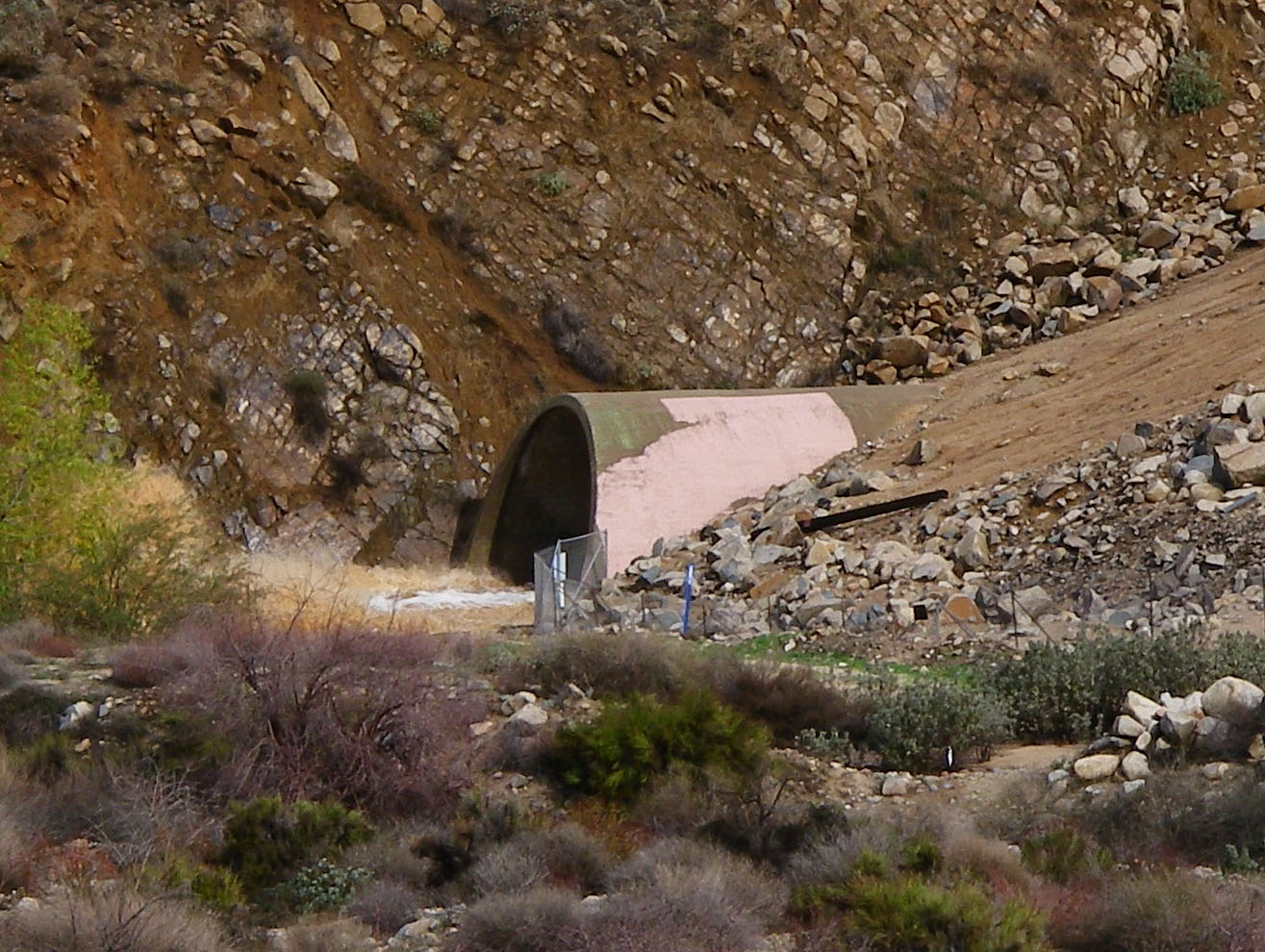 Corona Lake Dam releasing water after storms 12/22/2010