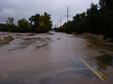 Temescal Creek flowing over Temescal Canyon Road 12/22/2010