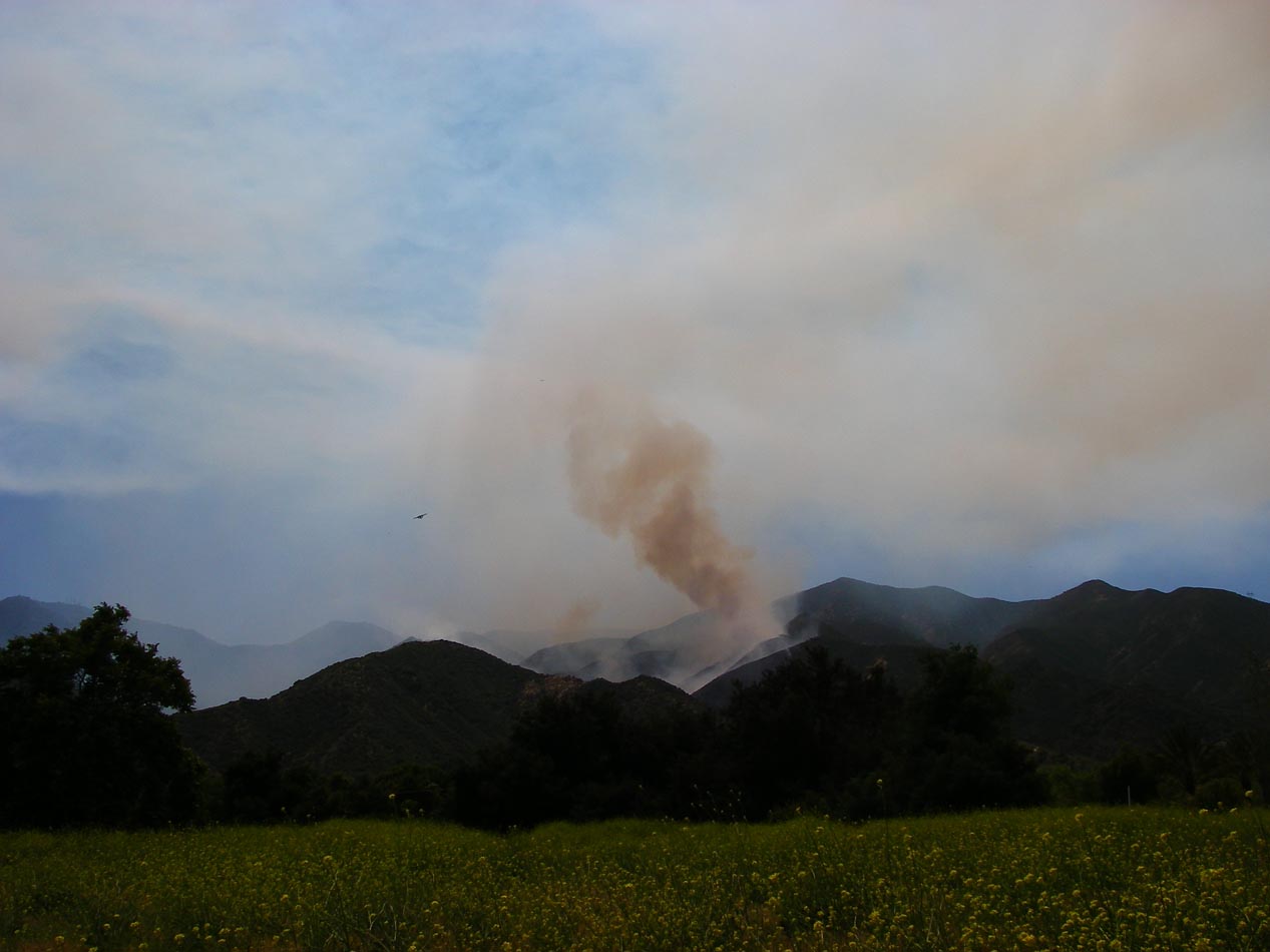 Airplane fighting fire east side of the Santa Ana Mountains 6/2/2011