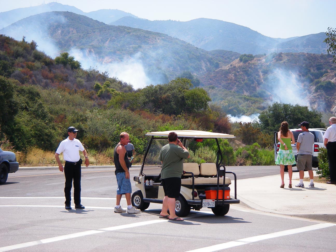 Fire in the forest behind my neighborhood 7/6/2011
