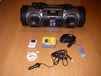 My new really loud JVC Kaboom iPod dock with walkman, 12-v cable and extention cord and remote 11/20/2011
