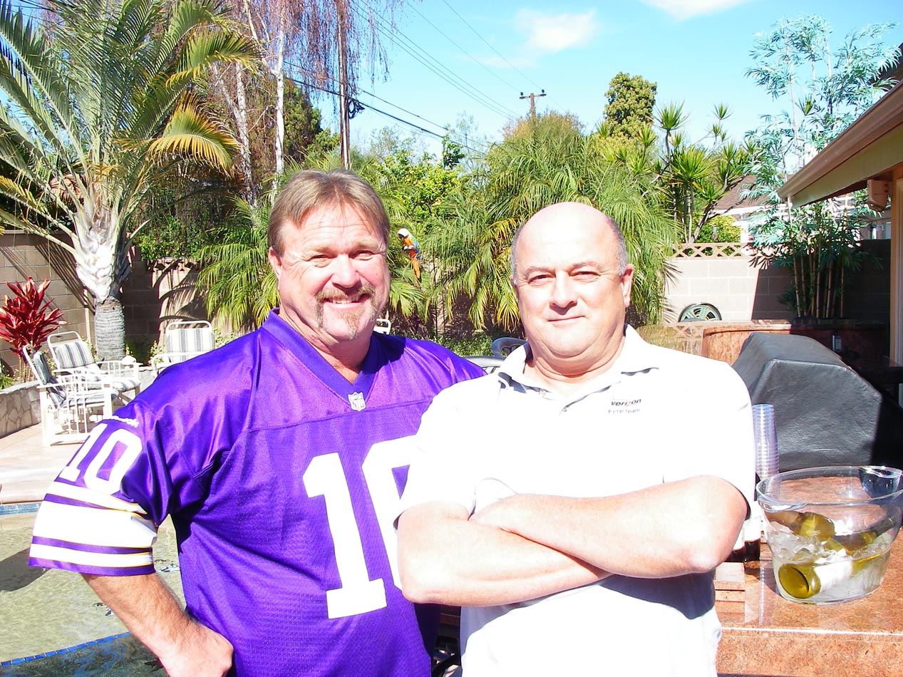 Craig W. and Mike Dufish at Craig's Superbowl party 2/5/2012