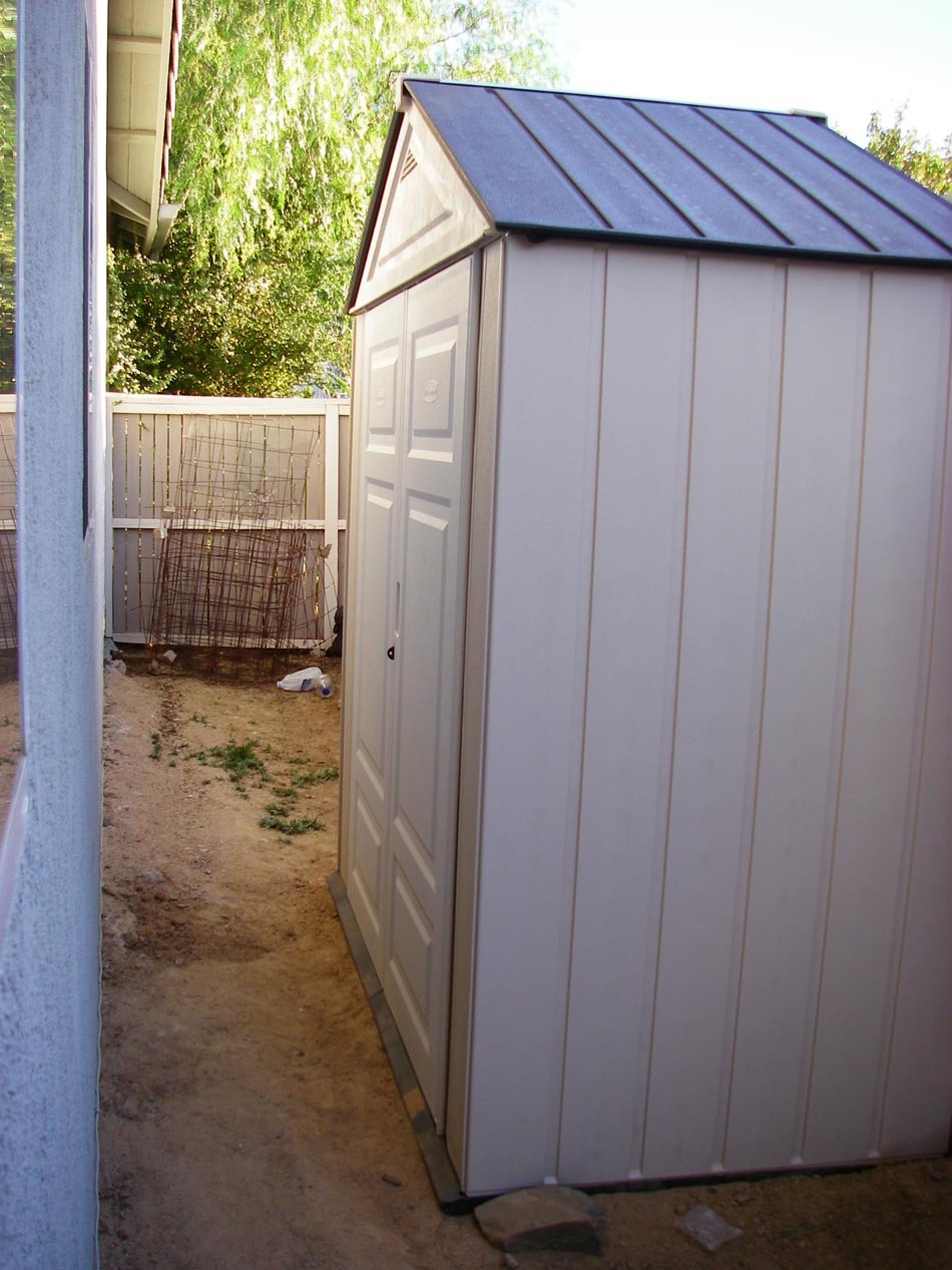New Rubbermaid shed on my farm 10/3/2012