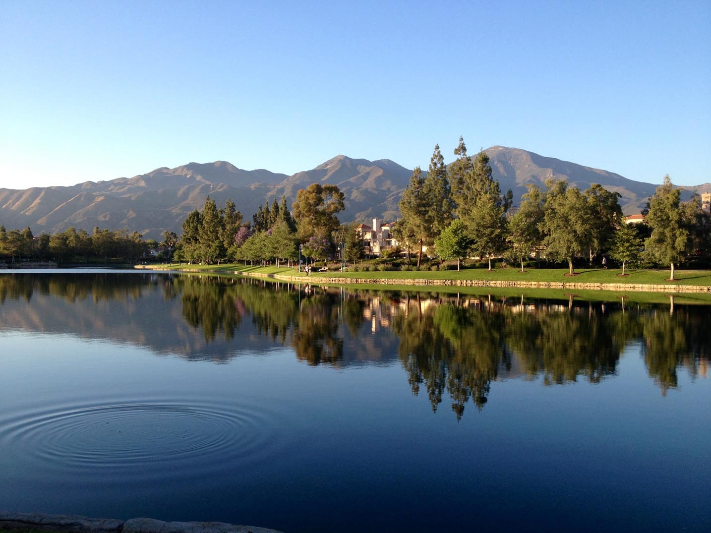 Lovely shot of Lake Rancho Santa Margarita taken by James G. with his camera phone 2/28/2013
