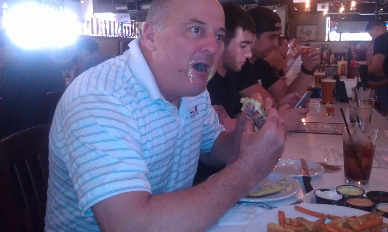 Mike Dufish says the Slater's 50/50 burger is killer 3/22/2013