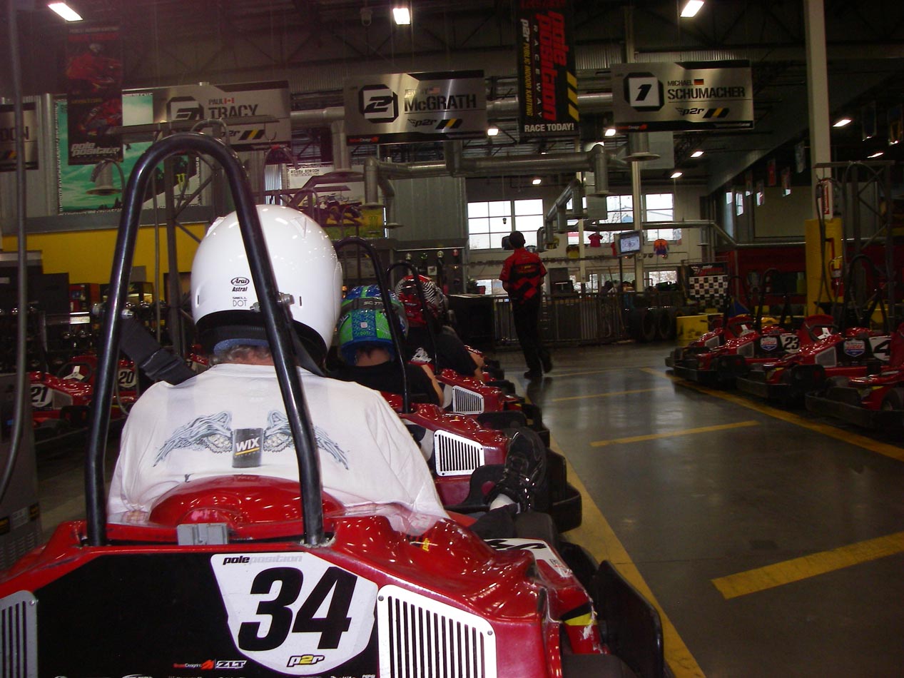 Getting ready to cart at Pole Position in Corona 11/29/2013