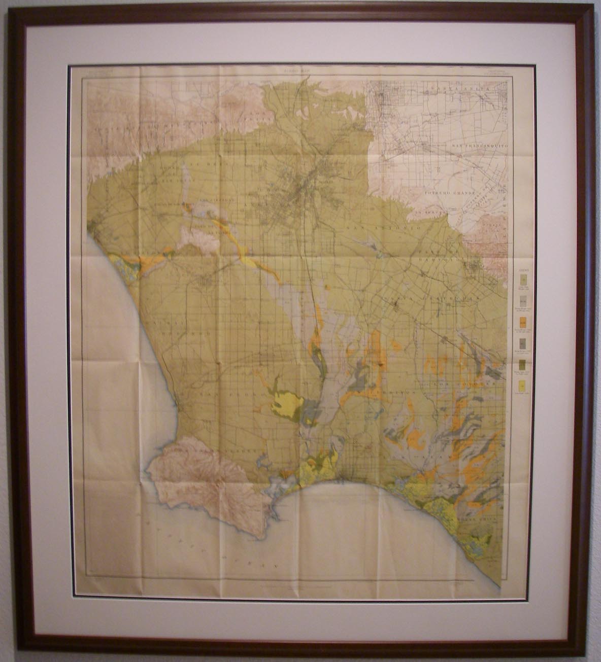1903 Alkalai map of Los Angeles I had framed now on my entryway wall 11/6/2014