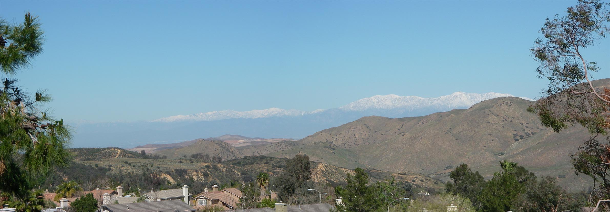Use scroll button at bottom to view yesterday's snowfall in the San Gabriels from my backyard fence 2/24/2015