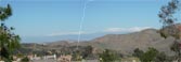 View of yesterday's snowfall in the San Gabriels from my backyard fence 2/24/2015