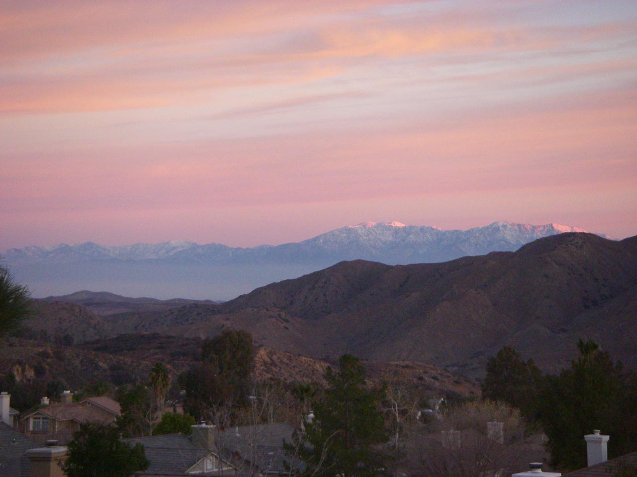 an Gabriel Mountains from my back fence 1/11/2016