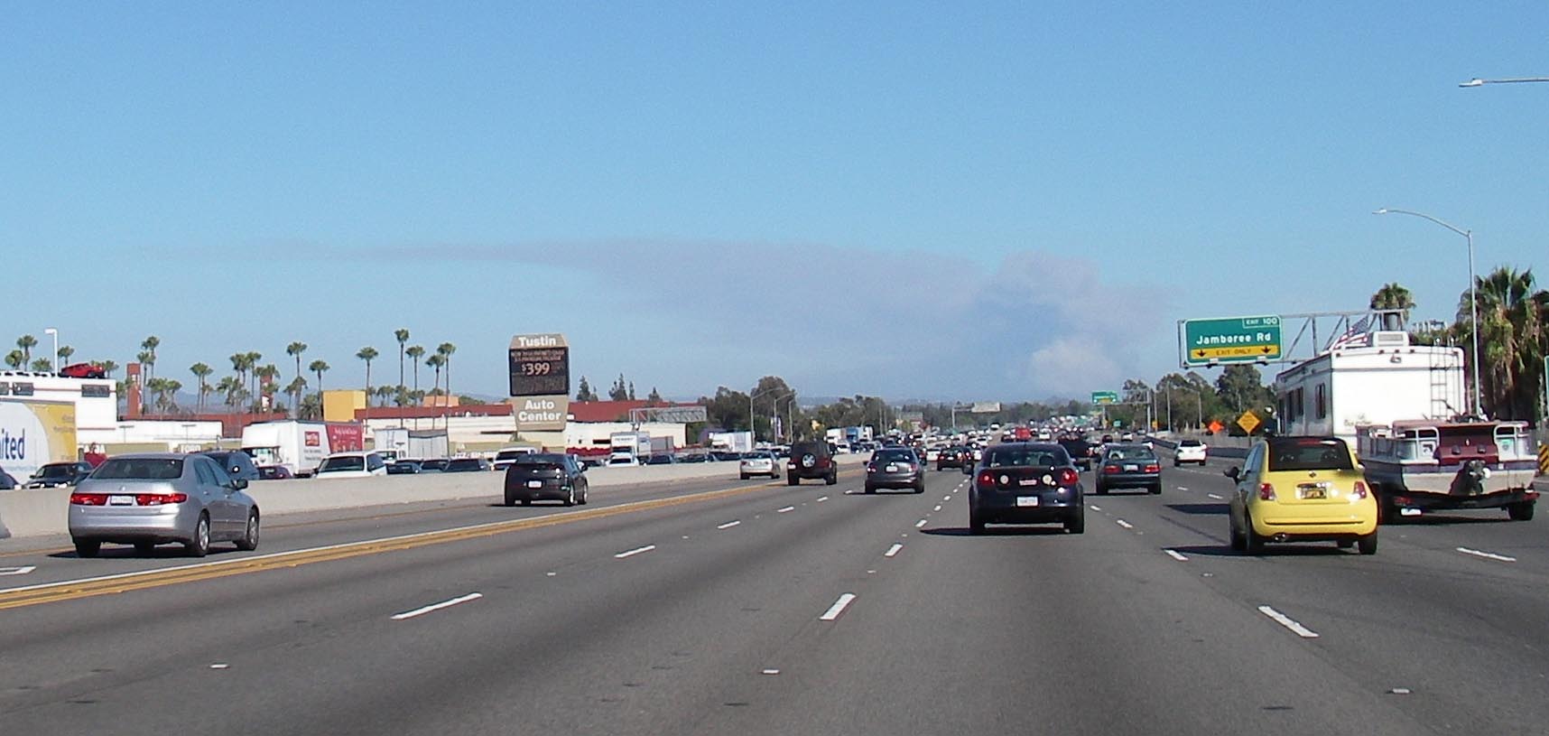 Fire as seen from the I-5 in South Orange County 8/2016
