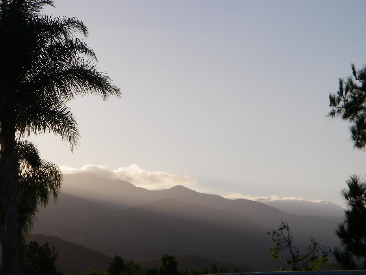 Afternoon view of the Santa Ana Mountains as seen from my back yard 9/4/2016