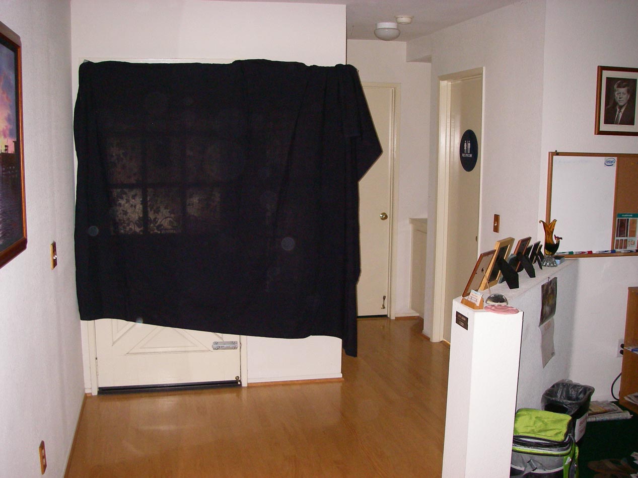 I celebrate Halloween with a black sheet over my door so nobody bugs me 10/31/2016