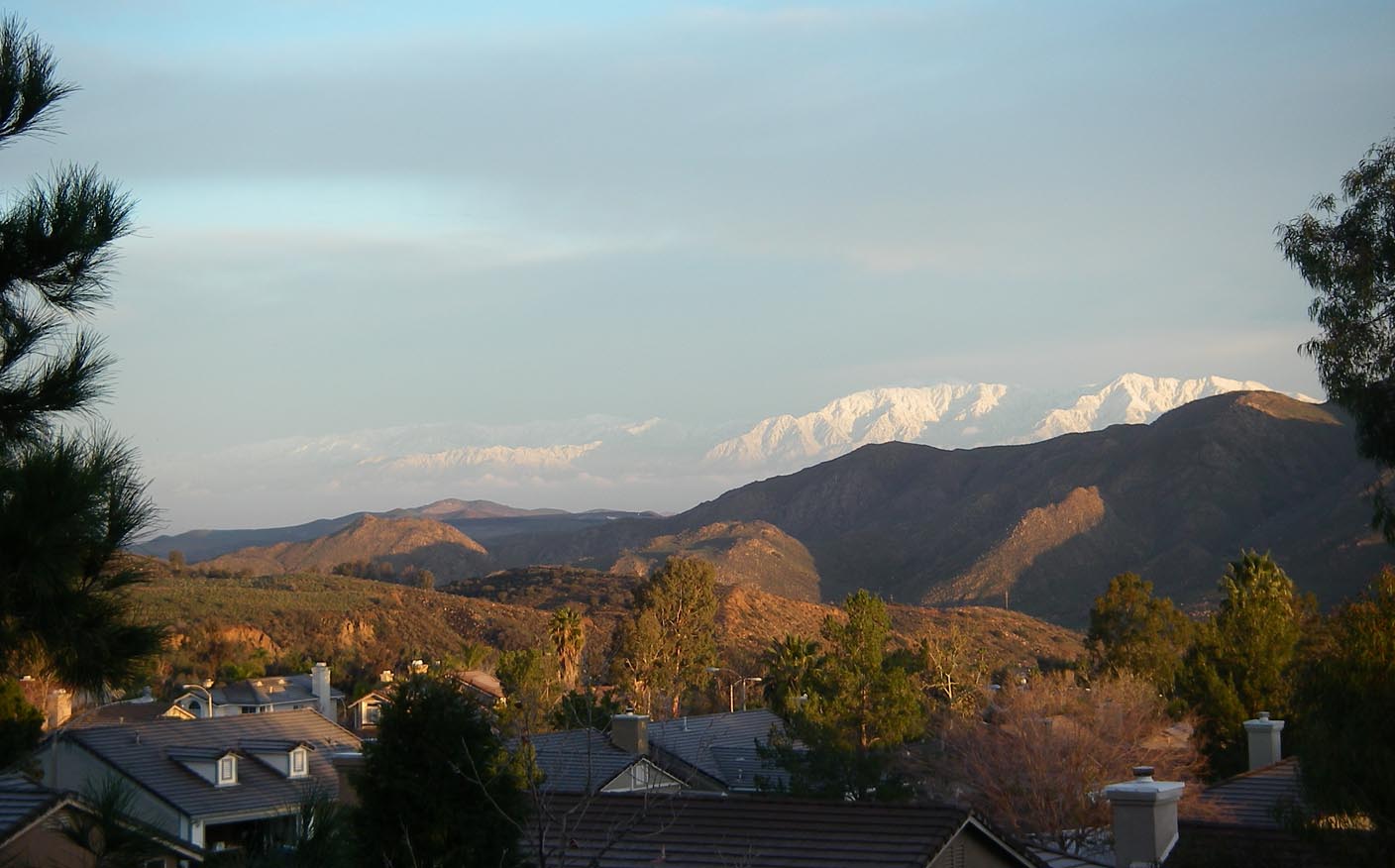 View of San Gabriel Mountains from my backyard fence 1/23/2017
