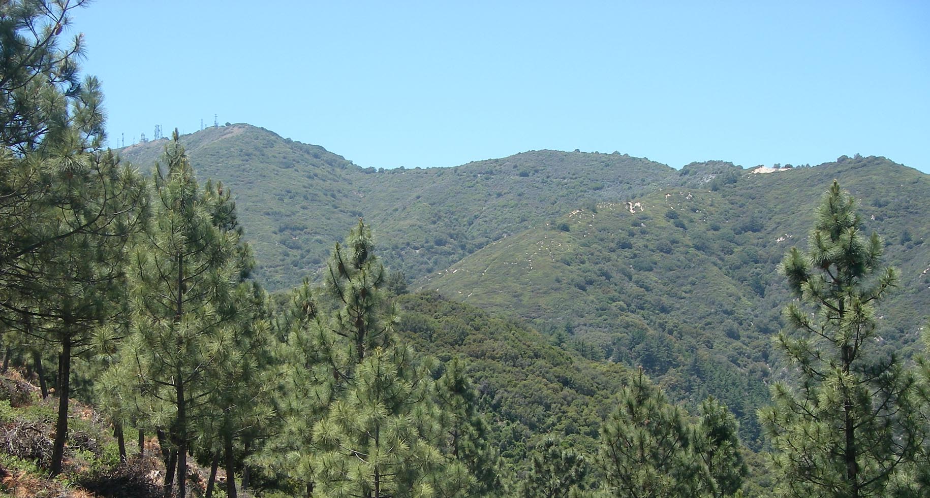 Hiked Indian Truck Trail to Main Divide and got this close to Santiago Peak, Holy Jim switchbacks in the center 5/27/2018
