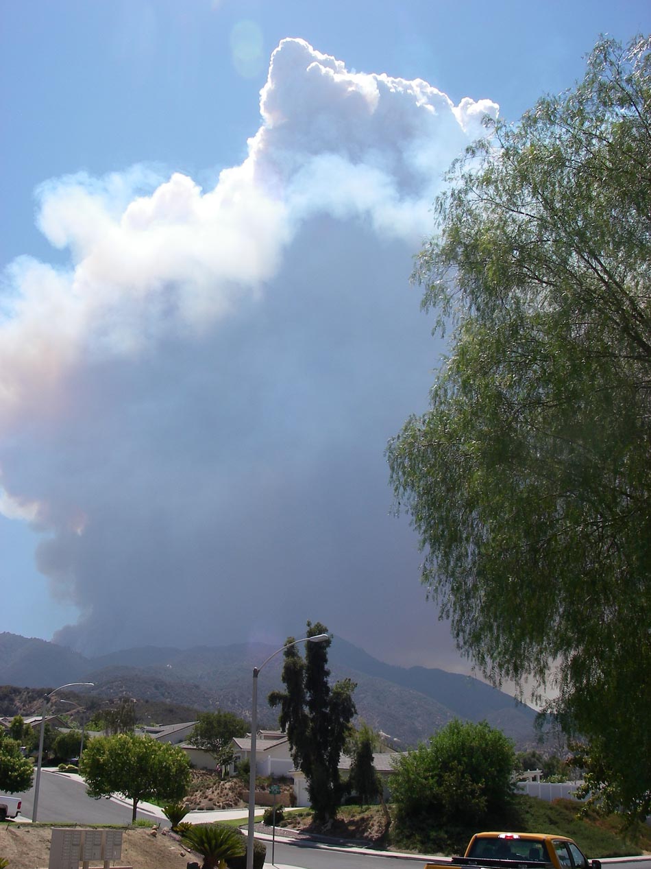 Holy Fire growing bigger by the minute, taken from my driveway 8/6/2018