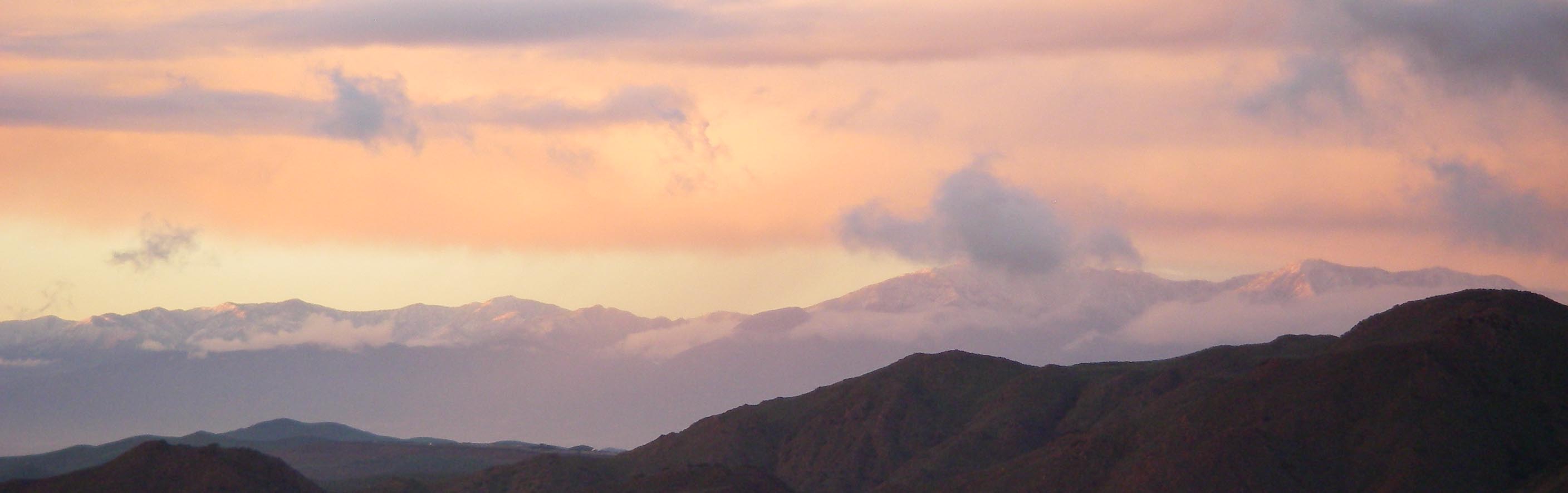 San Gabriel Mountains sunset after today's storm 1/31/2019