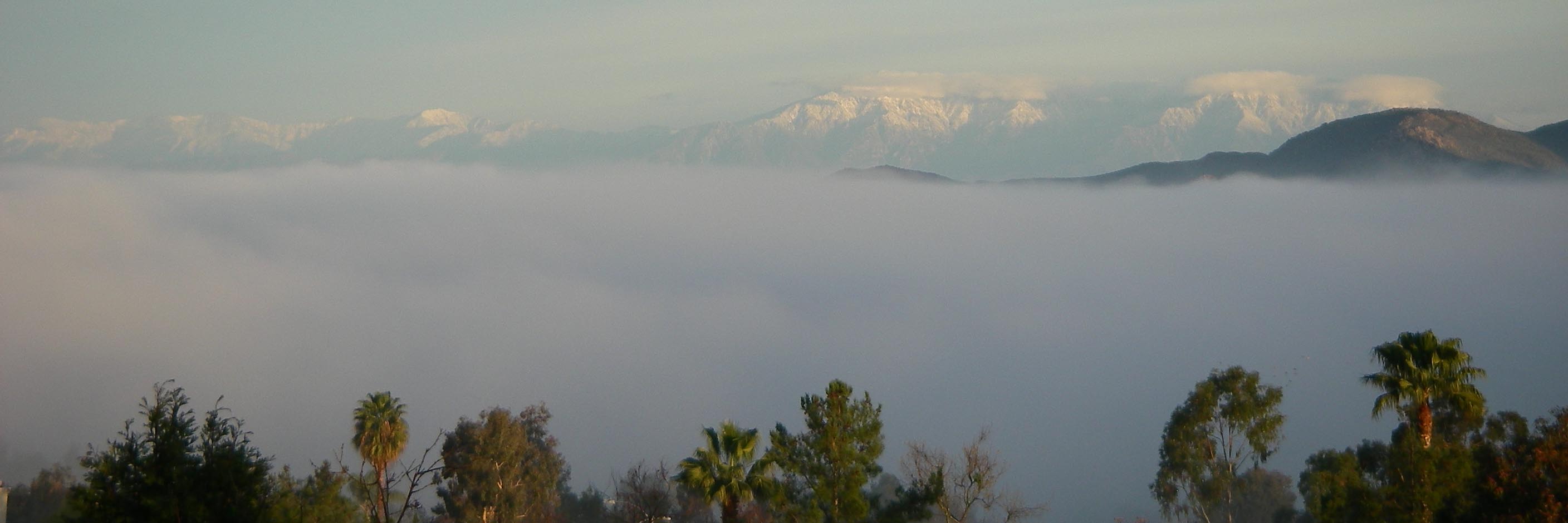 Morning fog over Temescal Valley after yesterday's storm 2/1/2019