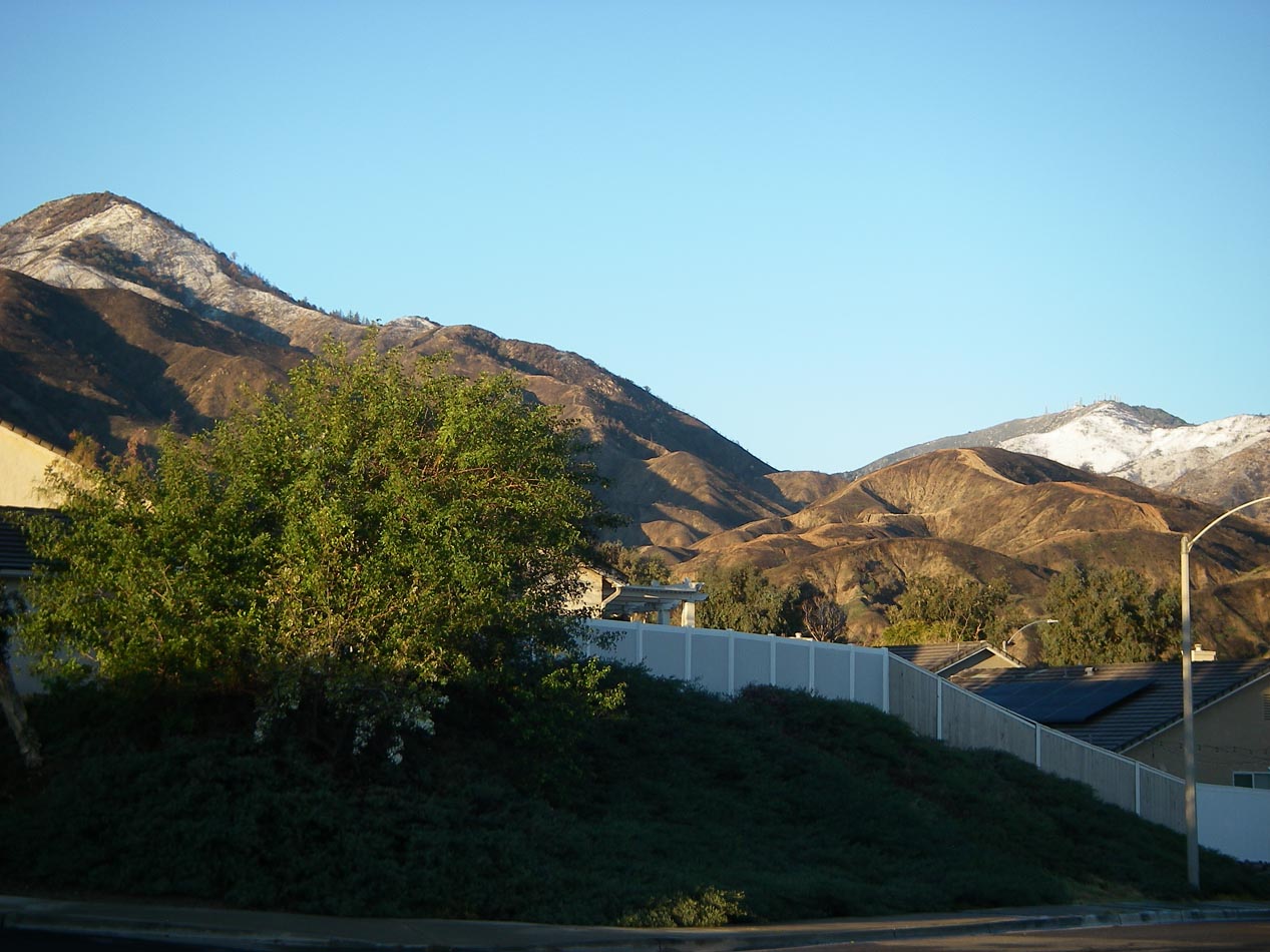 Snow on the Santa Ana Mountains from my driveway 2/6/2019
