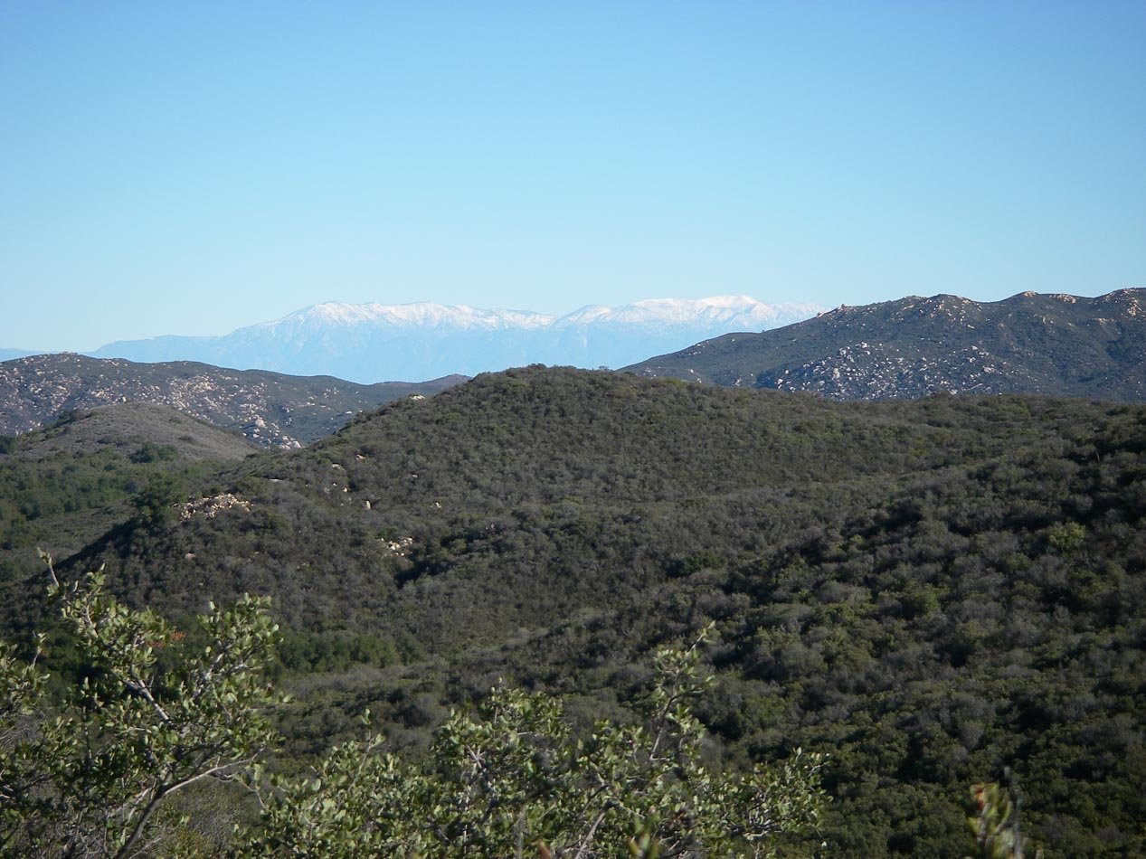 San Bernardino Mountains in the background