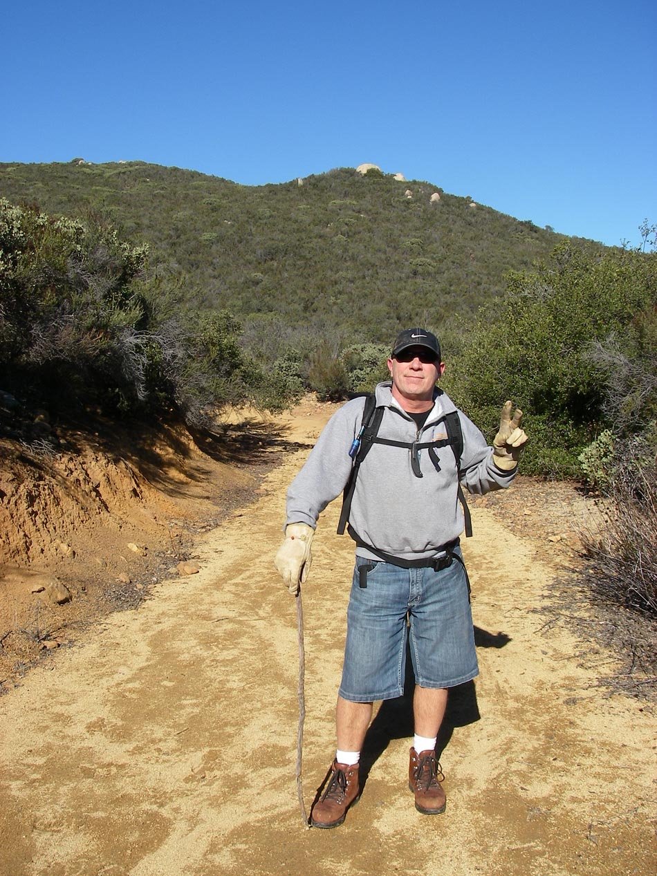 Hiker James on his way to Sitton Peak 1/3/2013