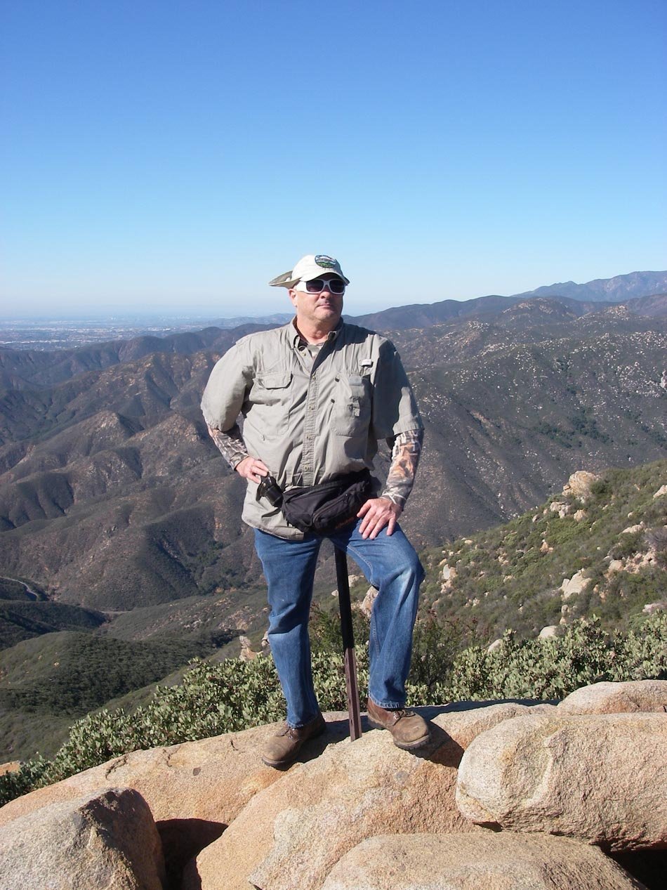 Mike Dufish at the top of Sitton Peak 1/3/2013