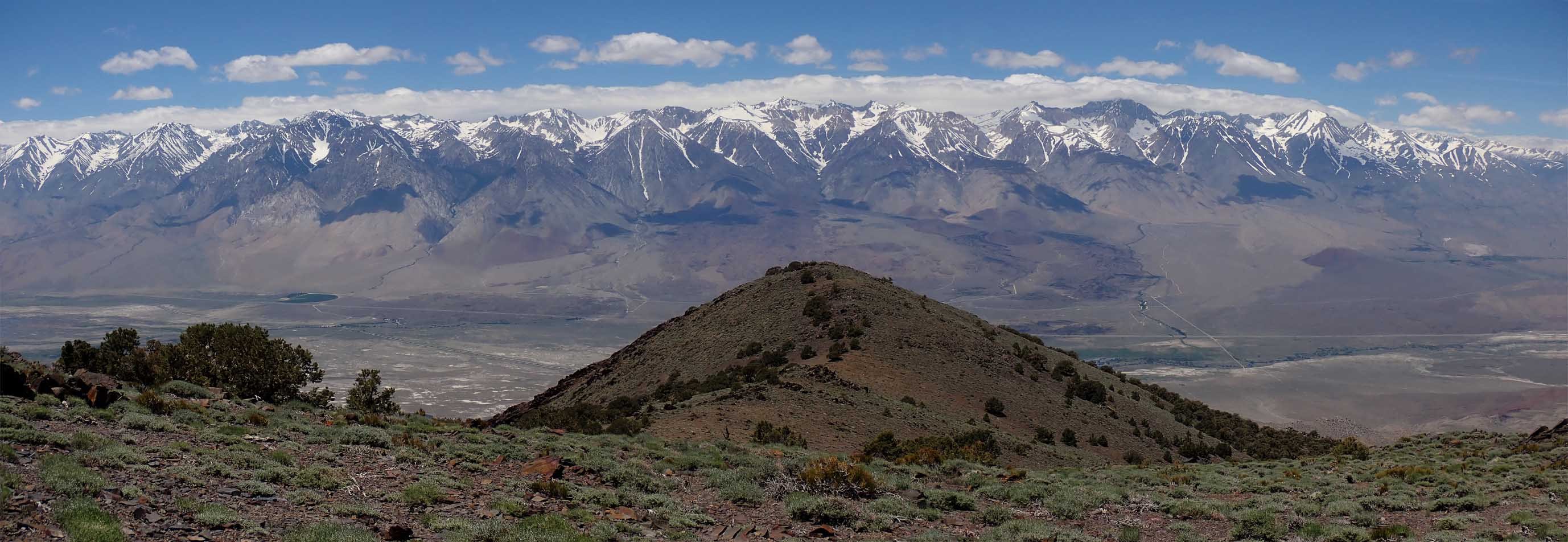 View of The Sierra Nevada as Seen From Mazourka Peak in the Inyo Mountains 6/18/2020